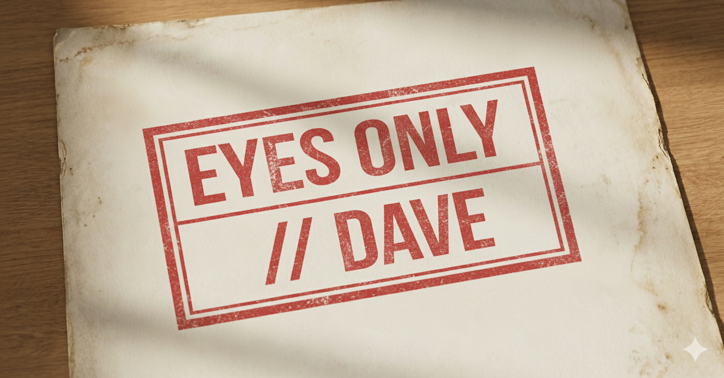 EYES ONLY // DAVE stamp